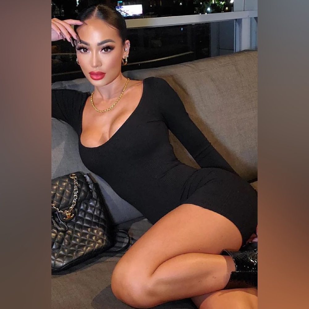 Daisy Snatched Romper - Black